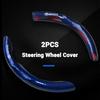 New Carbon Fiber Car Steering Wheel Cover Motorsports Style For Toyota Hilux Yaris Ractis Corolla Camry CHR Auris Tacoma Cruiser QY8