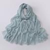 Soft Versatile Solid Bamboo Yarn Scarf With Star Rhinestone For Women