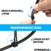 STRONGLOX 100 Pcs Professional Cable Ties Reusable Detachable Detachable