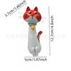 Handcrafted Resin Cat Vase Desk Decor Whimsical Animal-Shaped Flower Holder In Nordic Style