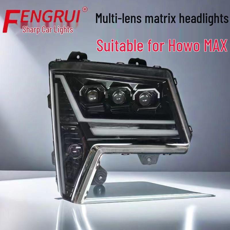 Sinotruk Howo MAX LED Matrix Headlight Assembly - Super Bright Lens Three Lens Laser Left
