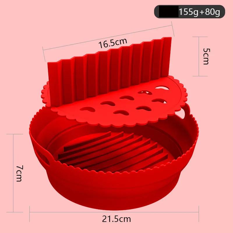 Tavă de copt din silicon pentru friteuză cu aer o varietate de suporturi din silicon dreptunghiulare rotunde pliabile wholesale din fabrică. YLE566