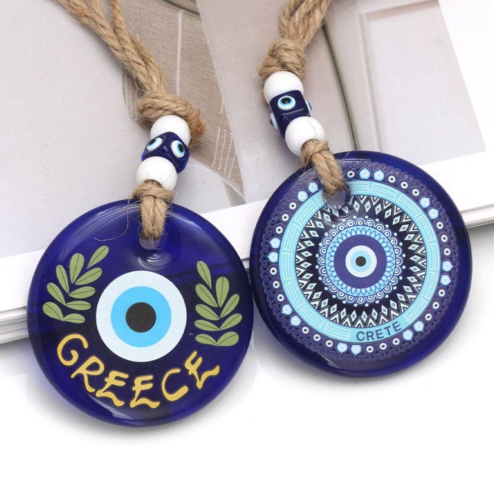 Hand of Fatima Lucky Eye Keychain Blue Eye Car Hanging Charm Lucky Eye Pendant DIY Trinkets