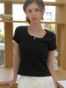 Liel [6Th] Sarah Half T-Shirt (Black)