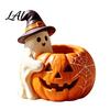 Resin Succulents Planter Ghost Hugging Pumpkin Planter Cute Decorative Ornament Desk Organizer for Pens Plants Halloween Home Decor Window