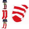 Cute Butterfly Bow Christmas Socks For Girls Long Tube Polyester Fabric