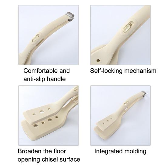 2-In-1 Silicone Spatula Tongs Heat-Resistant Food Turner And Tongs Non-stick Cookware Spatula for Flipping Fish Steak Pancakes