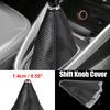 Uxcell Shift Knob Car Dust Artificial Carbon Fiber Silver Blue Cover, Boot, Leather, Pattern, 1.4cm, Tone,