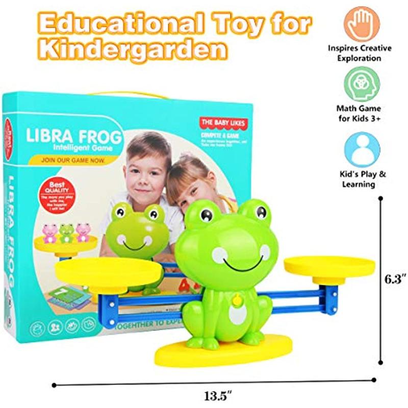 Cool Math Game for Preschoolers Frog Balance Counting Toys for Boys and Girls Educational Number Toy Fun Children's Gift STEM Learning