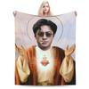 Hudson Williams Jesus Meme Blankets Flannel Print Multifunction Warm Throw Blankets for Bed Car Rug Piece