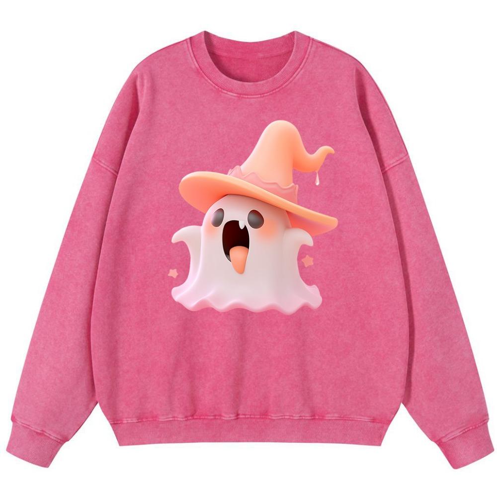 

Хэллоуин Привидение Женская Винтажная Толстовка из Стиранного Хлопка Хип-Хоп Свободный Осенний Пуловер Тонкий стиль Худи Одежда 3XL