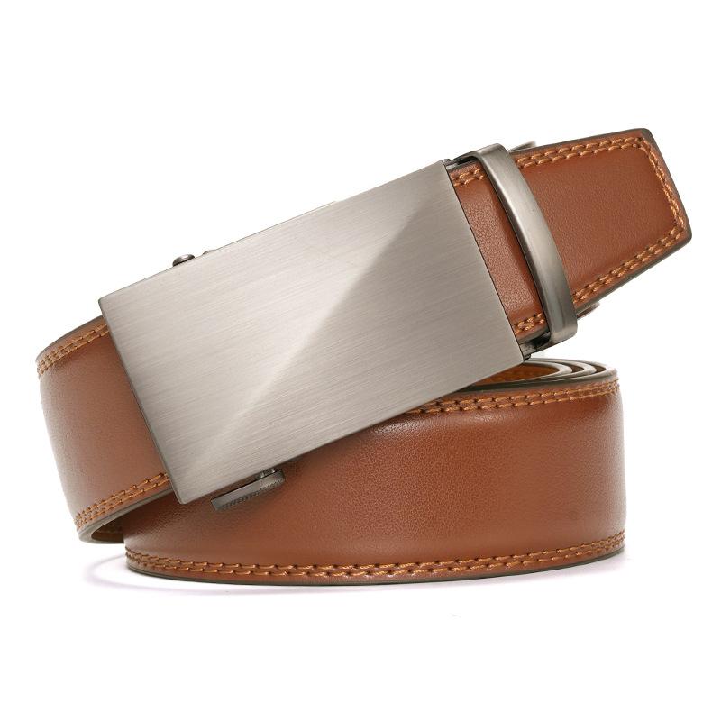 Men's Belt Genuine Leather Automatic Buckle Casual Business Cowhide Belt Men's Versatile Men's Trouser Belt