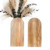 2pc Wooden Wall Vase Wall Mounted Vase Arched Decorative Hanging Planter for Living Room Bedroom & Home Wall Decoration