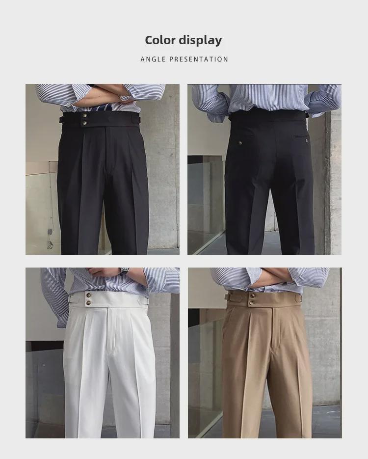 2024 Herren High Waist Naples Drape Straight Hose - Herbst Casual Trend