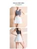Notting Yoga Women's High Waist Pleated A-line Sport Skirt with Ice Sense Two-piece Design