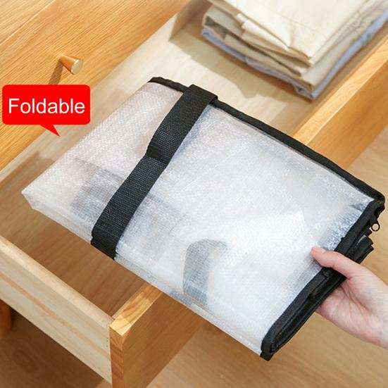 Velká úložná taška na quilt Průhledný úložný box s víkem Zesílená ucha Vodotěsný Skládací Stěhovací úložné tašky Tašky pro balení oblečení Lůžkovin