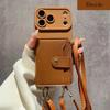 Wallet Lanyard Case for Xiaomi 15T Redmi Note 15 Pro Plus 14 15C 13 Card Slots Crossbody Strap Leather Fashion Zipper Bag Cover