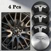 4Pcs Car Wheel Stickers 56mm Auto Center Hub Cap Decal For SpaceX Model 3 Model Y Highland 2023 Model S Model X Model