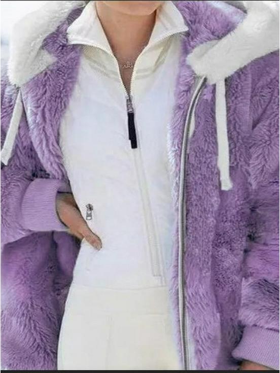 2024 Women's Fashion Plush Zip Hoodie: Warm & Versatile Winter Outerwear