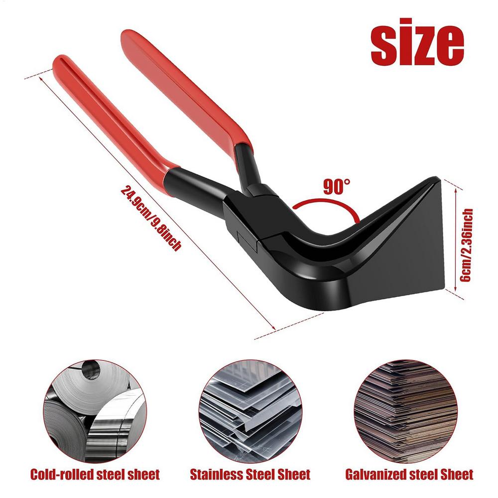 Sheet Metal Hand Seamer Sheet Metal Bender Hand Tool Cutters Benders Pliers For Metalworking Flattening Roofing Auto Repair Duct