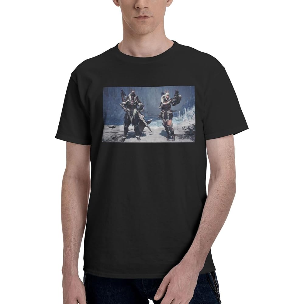 Monster Hunter T Shirt Short Sleeve Summer Clothes Round Neck T Shirt Mens 100% Cotton T Shirt Sw...