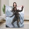 T-Tomb Raiders Plush Blanket Kids  Flannel Throw Blanket For Home Decor Soft Custom Quality Bedspread Gift
