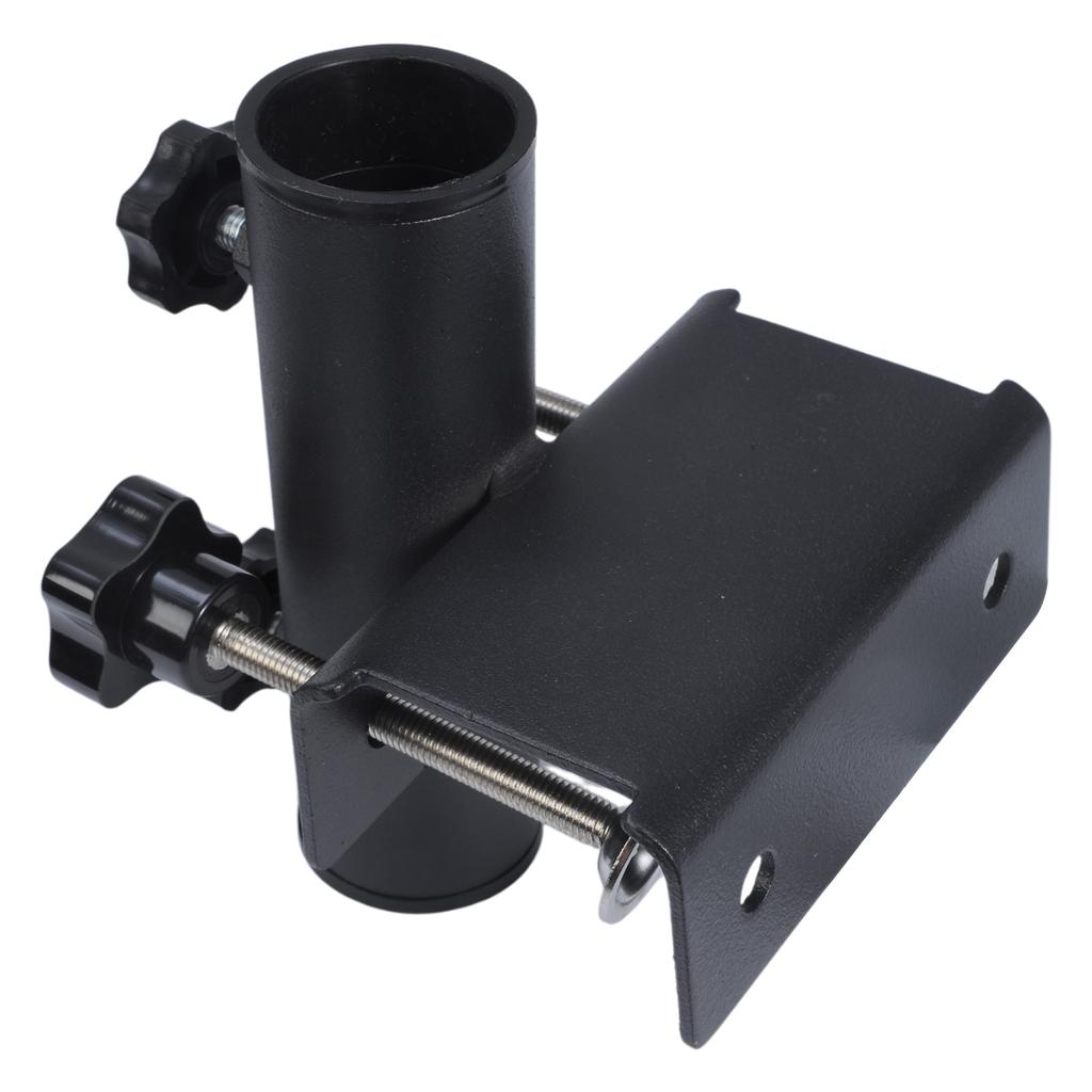Stable Metal Balcony Railing Mount Parasol Bracket For Outdoor Sun Umbrella Holder With Quick Screw Lock Mechanism