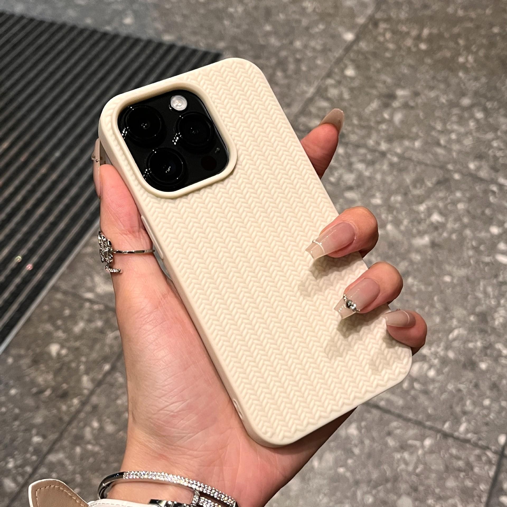 

Черно-белый вязаный узор, подходящий для iPhone16 Apple 15 Promax Чехол для мобильного телефона 13 Мягкий силикон 14 Сплошной цвет 11 Защита от падения iphone 16
