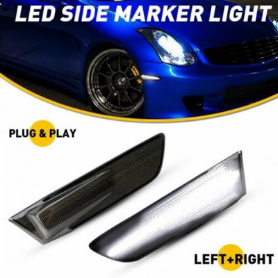 Sequentielle LED-Seitenmarkierungsleuchten mit Blinker für 03-07 Infiniti G35 Coupe