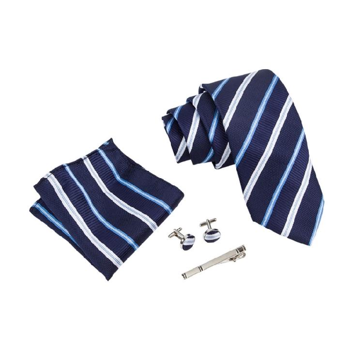 5IN1 Tie Set Formal Office Meeting Attire Neckwear Cufflinks Wedding Accessories