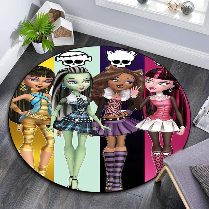 MH Pattern Round rug,Carpet Rug for Living Room Bedroom Playroom ,Non-slip Floor Mat,Holiday Gifts and Birthday Gifts.
