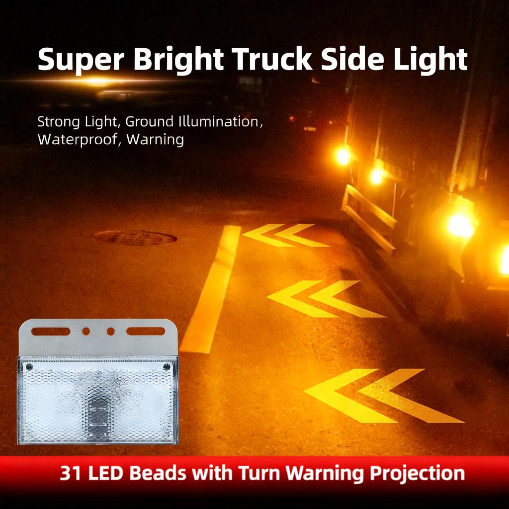 New LED Side Marker Lights Truck LED Side Marker Bulb DC 12V-24V Turn Singal Light Truck Accessorie for Trailer BUS Van Caravan