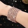 Jewelry, Bride Full Diamond Multi-row Elastic Bracelet, Star Grab Chain Rhinestone Bracelet Bracelet