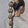 1/4 PCS Headwear Elegant Ball Designs High-End Headbands Korean Style Hair Rings Ultra-Bright Hairpins Simple Gold/Silver Headrope