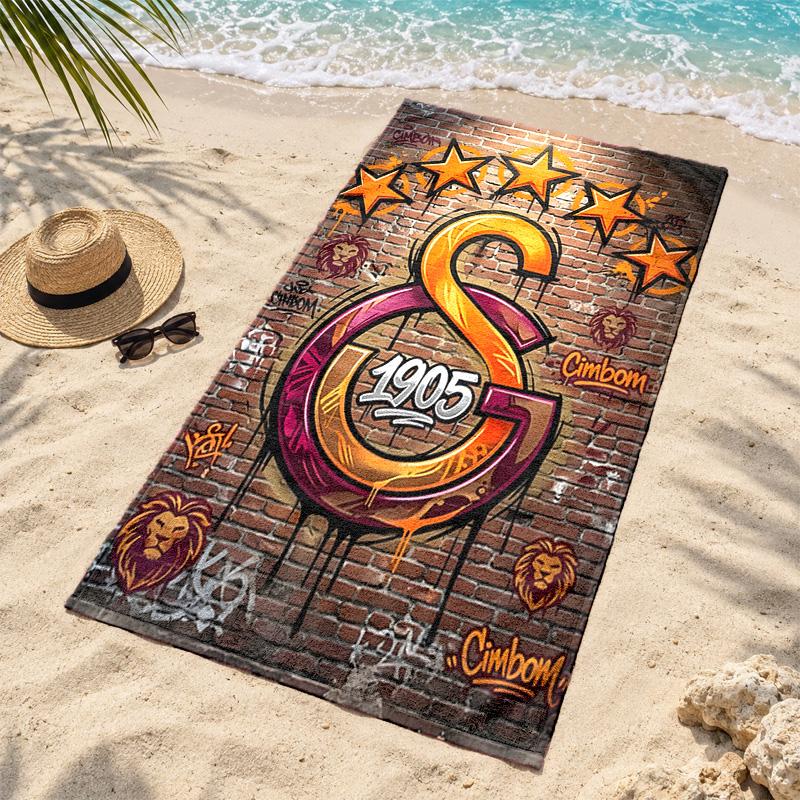 Galatasaray Microfiber Beach Towel Quick Dry Sand Free Lightweight Beach Towels for Travel Swimming Camping