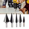 5pcs Bearing Steel Unibit Drill Bits 50 Sizes Stepped Drill Bit Step Drill Bit Set  For Wood