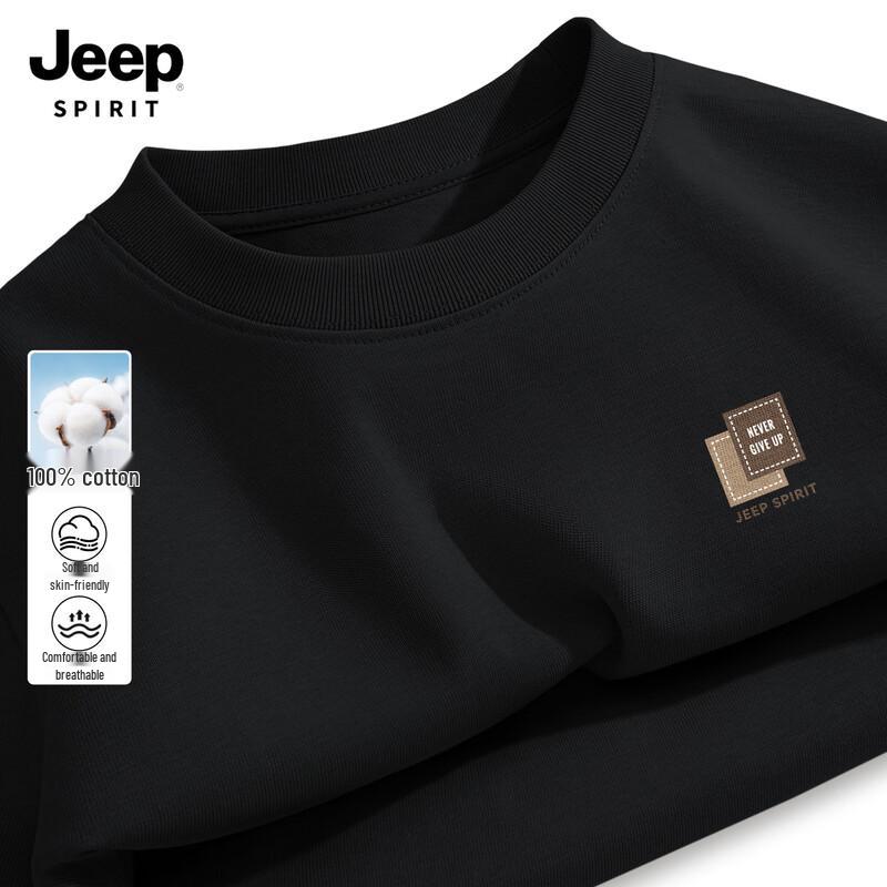 JEEP SPIRIT Men's Long-Sleeve Cotton T-Shirt