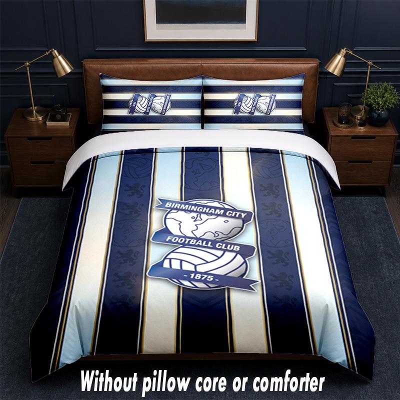 Birmingham City Design Bed Bedding Set 1 Duvet Cover + 2 Pillowcases Soft Breathable Household Bed Linens
