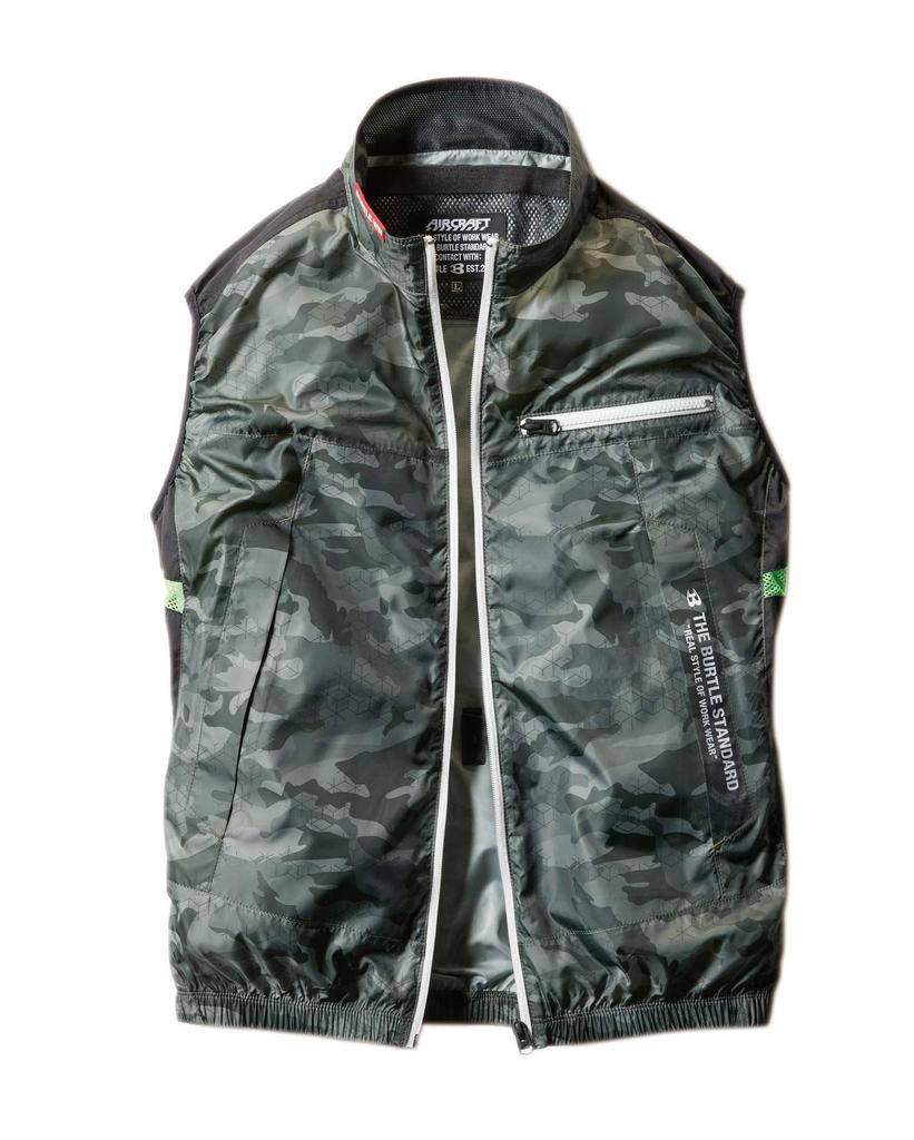 BURTLE Air Craft Vest for Spring and Summer Army Green AC1034 63 XL (Unisex)