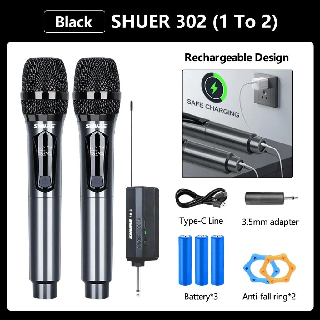 

Беспроводной микрофон 50 м Дальность приема UHF Универсальный микрофон Высокое качество звука Для дома KTV Студия звукозаписи Пение S302