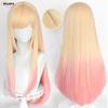 High Quality Marin Kitagawa Cosplay Wig My Dress-Up Darling Long Pink Gradient Heat Resistant Hair Party Anime Wigs + Wig Cap