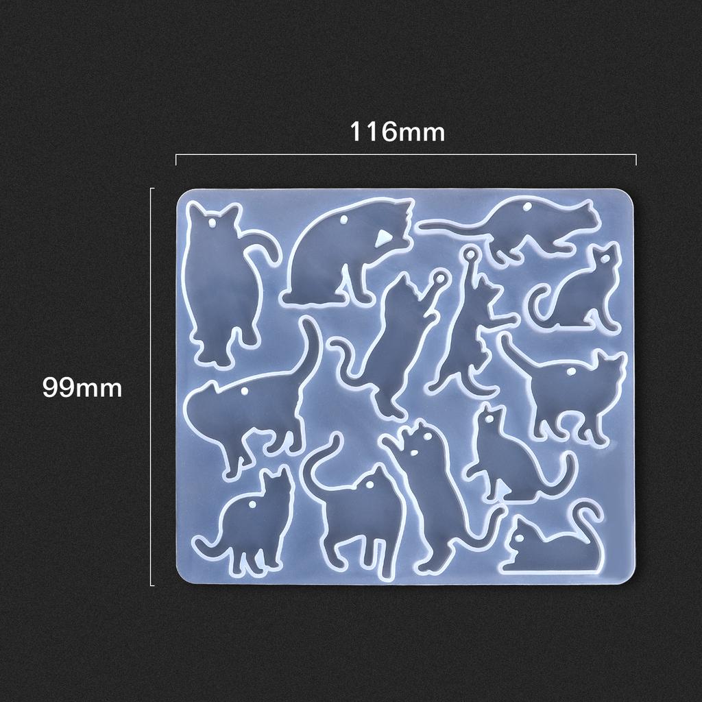 Cute Cat Butterfly Animal Earring Keychain  Epoxy Resin Silicone Mold DIY Spider Snake Pendant Jewelry Making Decoration Crafts