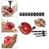 Portable Wood Hole Dowel Drill Guide Set 3 Bit Jig Pin Fixture 6 8 10mm Wide