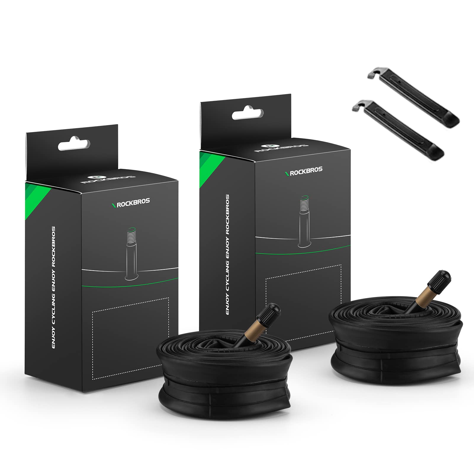 

Набор велосипедных камер ROCKBROS x с американской облегченной камерой 48 мм с двумя бортировками для шоссейных велосипедов [700 23/25C] Клапаны,