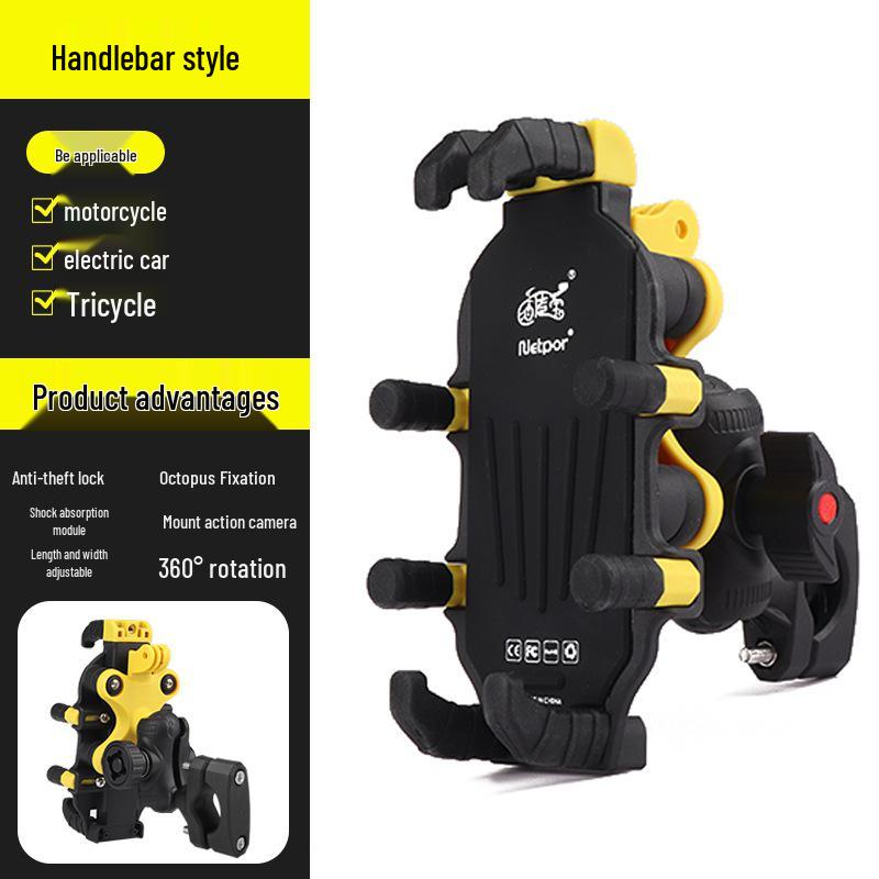 Shockproof Anti-Shake Motorcycle Phone Mount for Navigation