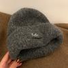 Wool Blend Letter Knitted Hat For Women Winter Cold Weather Warmth