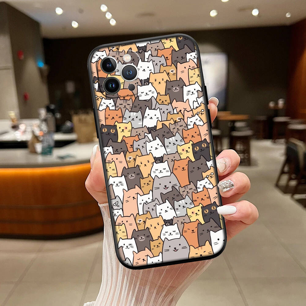 Cat Cartoon Phone Case for Xiaomi Poco C40 C51 C50 C55 C65 C71 C75 C85 F8 F7 F6 F5 F3 F2 X7 X6 X4 X3 M7 M6 M5 M4 M3 M2 Pro