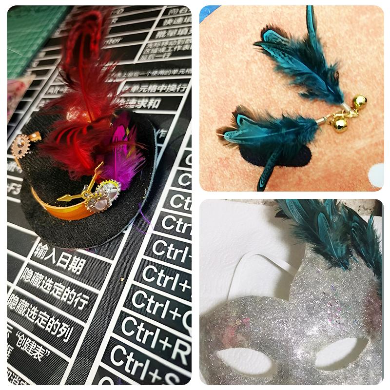 4-7cm Ringneck Pheasant Feathers For Hats Mix Lot Crafts Small Plumas Bulk Colored Decoration Chicken Flower Dreamcatcher 50pcs