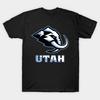Men Black Print T-shirt Utah Mammoth No-Cut Transfer Paper Print Cotton Tshirt