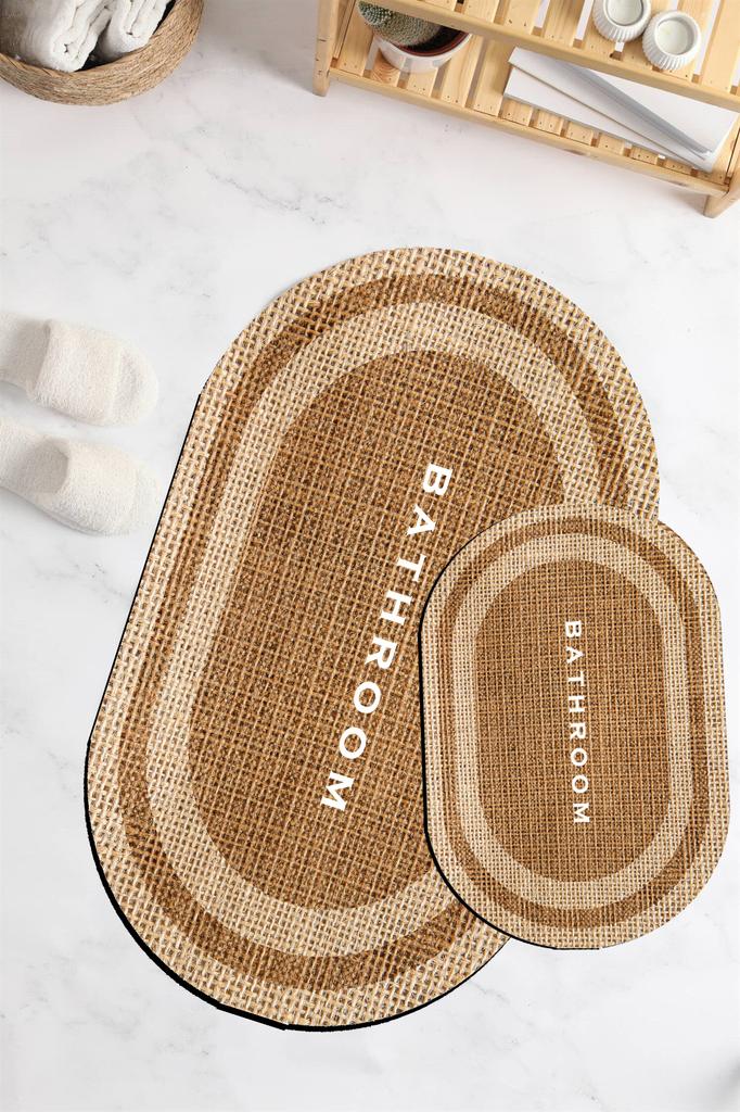 Cheap Home Bathroom Bath Textile Bath Mat Set Non-Slip Soft 2psc ...